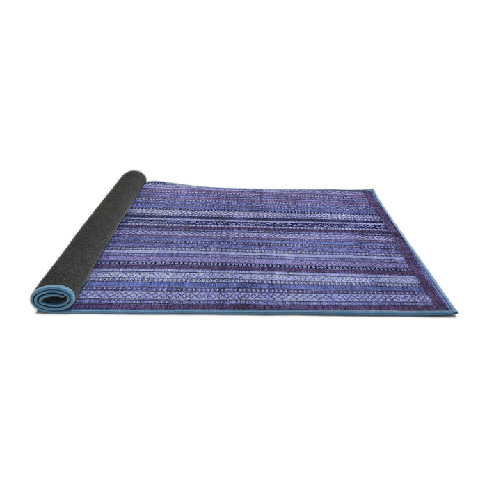 Sideview of Abstract Blue Modern Rug, abs3458blu