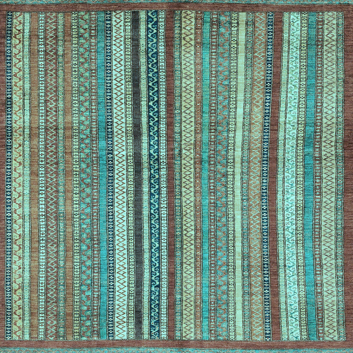 Square Abstract Light Blue Modern Rug, abs3458lblu