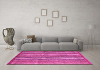 Machine Washable Abstract Pink Modern Rug, wshabs3458pnk