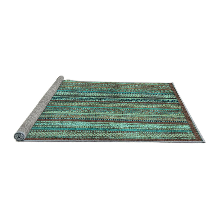 Sideview of Machine Washable Abstract Light Blue Modern Rug, wshabs3458lblu