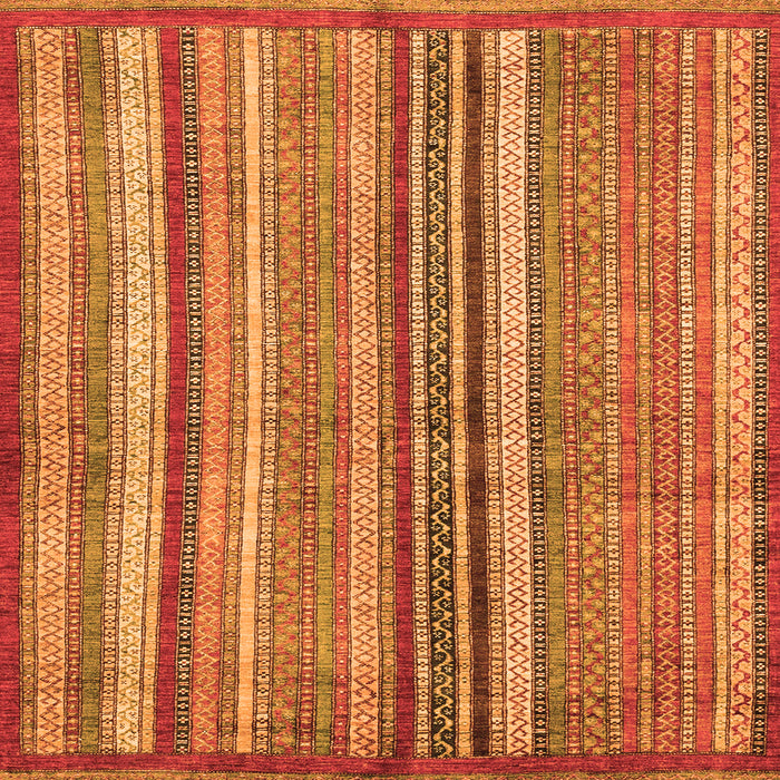 Square Abstract Orange Modern Rug, abs3458org