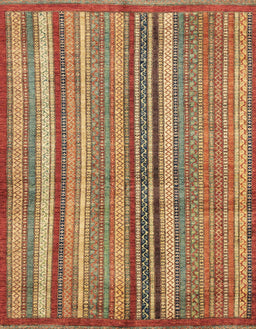 Abstract Metallic Gold Modern Rug, abs3458