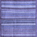 Square Abstract Blue Modern Rug, abs3458blu