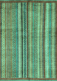 Abstract Turquoise Modern Rug, abs3458turq