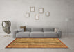 Machine Washable Abstract Brown Modern Rug in a Living Room,, wshabs3458brn