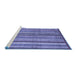 Sideview of Machine Washable Abstract Blue Modern Rug, wshabs3458blu