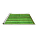 Sideview of Machine Washable Abstract Green Modern Area Rugs, wshabs3458grn