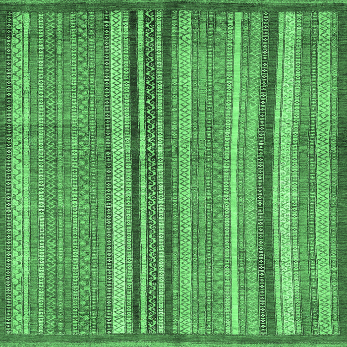 Square Abstract Emerald Green Modern Rug, abs3458emgrn