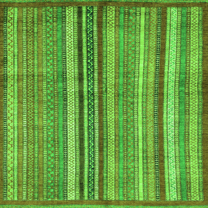 Square Abstract Green Modern Rug, abs3458grn
