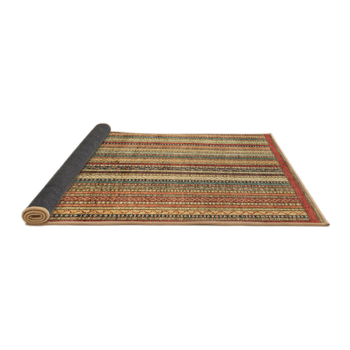 Sideview of Abstract Metallic Gold Modern Rug, abs3459