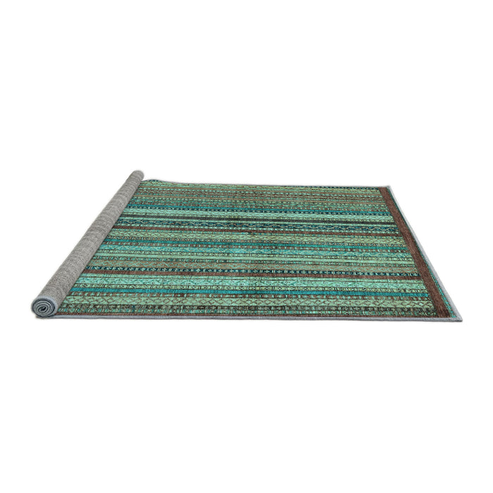 Sideview of Machine Washable Abstract Light Blue Modern Rug, wshabs3459lblu