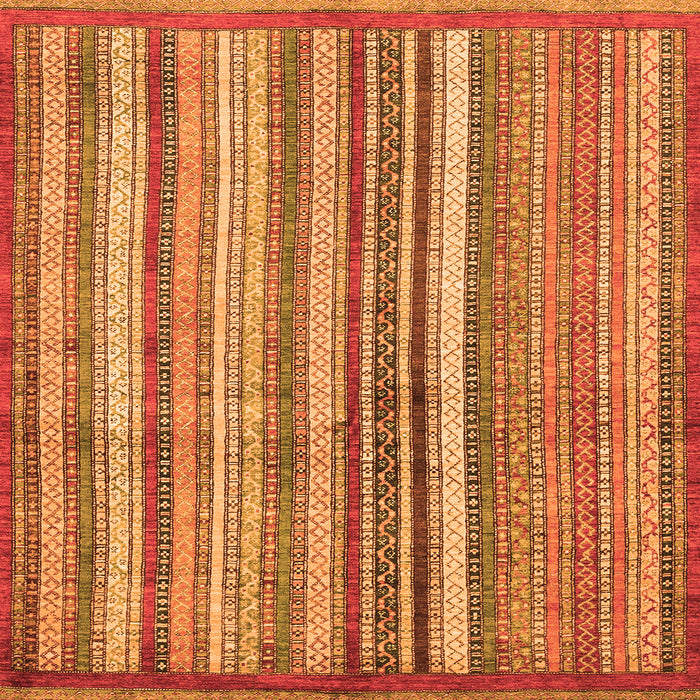 Square Abstract Orange Modern Rug, abs3459org