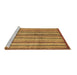 Sideview of Machine Washable Abstract Brown Modern Rug, wshabs3459brn