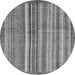 Round Abstract Gray Modern Rug, abs3459gry