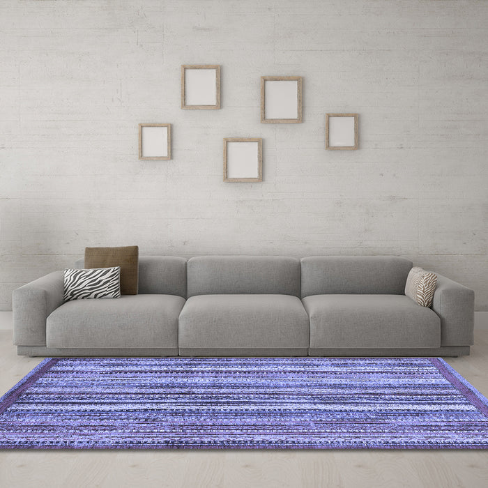 Machine Washable Abstract Blue Modern Rug in a Living Room, wshabs3459blu