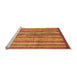 Sideview of Machine Washable Abstract Orange Modern Area Rugs, wshabs3459org