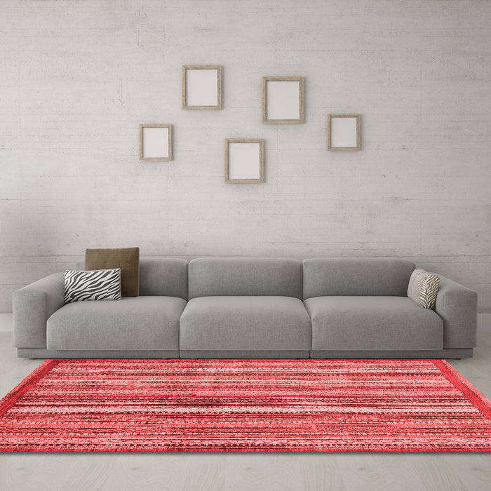 Modern Red Washable Rugs