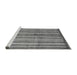 Sideview of Machine Washable Abstract Gray Modern Rug, wshabs3459gry