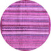 Round Abstract Purple Modern Rug, abs3459pur