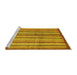 Sideview of Machine Washable Abstract Yellow Modern Rug, wshabs3459yw