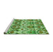 Sideview of Machine Washable Abstract Green Modern Area Rugs, wshabs345grn