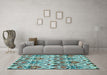 Machine Washable Abstract Light Blue Modern Rug in a Living Room, wshabs345lblu