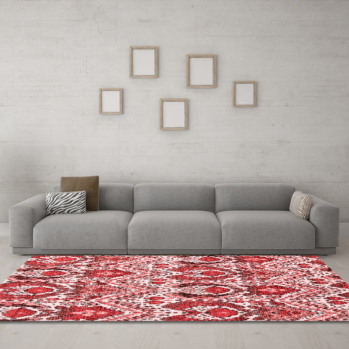 Modern Red Washable Rugs