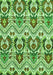 Machine Washable Abstract Green Modern Area Rugs, wshabs345grn