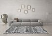 Machine Washable Abstract Gray Modern Rug in a Living Room,, wshabs345gry