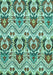 Machine Washable Abstract Turquoise Modern Area Rugs, wshabs345turq