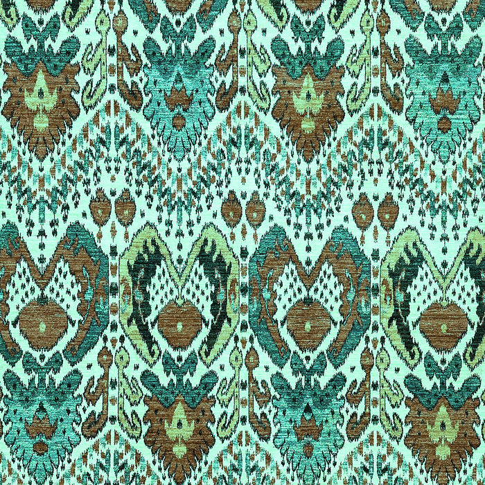 Machine Washable Abstract Turquoise Modern Area Rugs, wshabs345turq