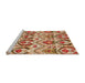 Sideview of Machine Washable Abstract Orange Modern Area Rugs, wshabs345org