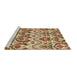 Sideview of Machine Washable Abstract Brown Modern Rug, wshabs345brn