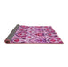 Sideview of Abstract Pink Modern Rug, abs345pnk