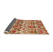 Sideview of Abstract Orange Modern Rug, abs345org