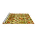 Sideview of Machine Washable Abstract Yellow Modern Rug, wshabs345yw