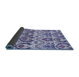 Sideview of Abstract Blue Modern Rug, abs345blu