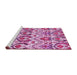 Sideview of Machine Washable Abstract Pink Modern Rug, wshabs345pnk