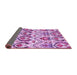 Sideview of Abstract Purple Modern Rug, abs345pur