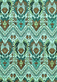 Abstract Turquoise Modern Rug, abs345turq