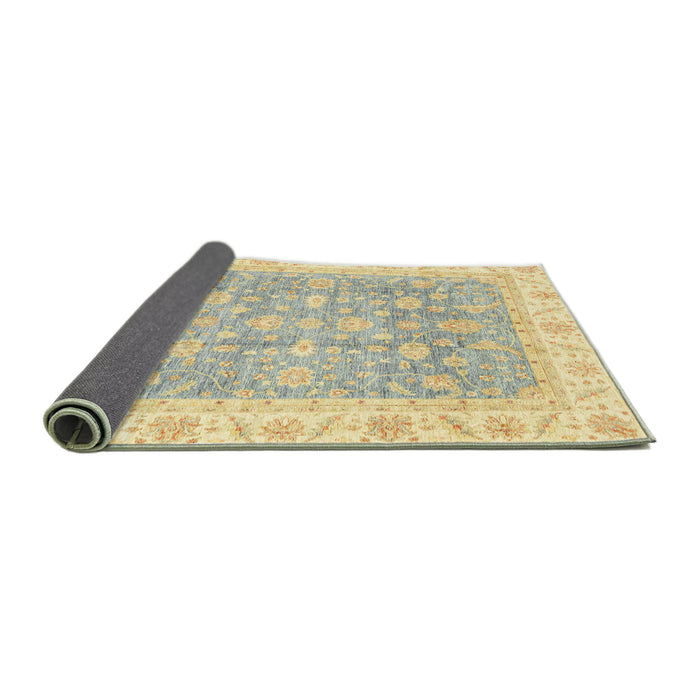 Sideview of Abstract Brownish Green Oriental Rug, abs3460