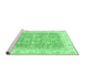 Sideview of Machine Washable Oriental Emerald Green Traditional Area Rugs, wshabs3460emgrn