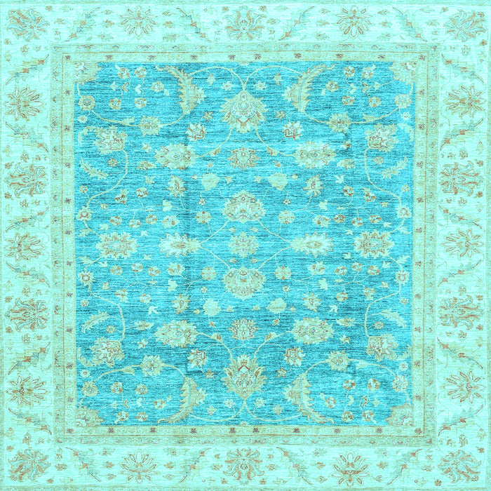 Square Oriental Light Blue Traditional Rug, abs3460lblu