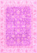 Machine Washable Oriental Pink Traditional Rug, wshabs3460pnk