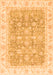 Machine Washable Oriental Orange Traditional Area Rugs, wshabs3460org
