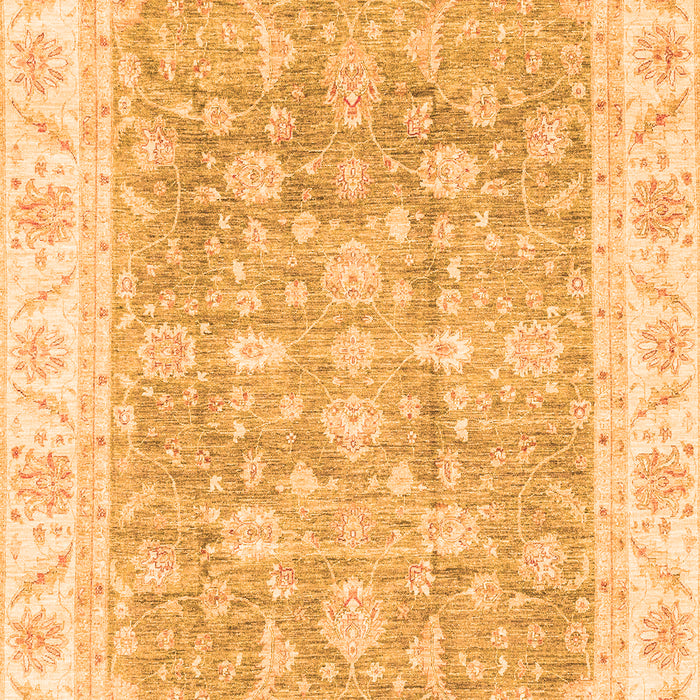 Machine Washable Oriental Orange Traditional Area Rugs, wshabs3460org