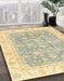 Machine Washable Abstract Brown Green Rug in a Family Room, wshabs3460
