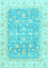 Oriental Light Blue Traditional Rug, abs3460lblu