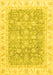 Machine Washable Oriental Yellow Traditional Rug, wshabs3460yw