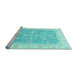 Sideview of Machine Washable Oriental Light Blue Traditional Rug, wshabs3460lblu